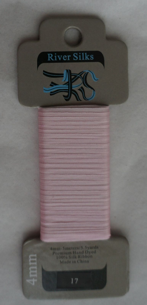 River Silks Ribbon Color 17 Pearl 4mm 